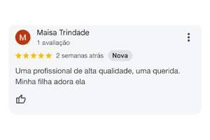 Avaliação de Maisa Trindade — 5 estrelas