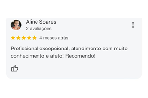 Avaliação de Aline Soares — 5 estrelas